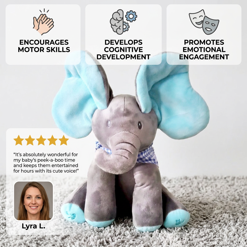 Peek-A-Boo-Elephant - Interactive Plush Toy