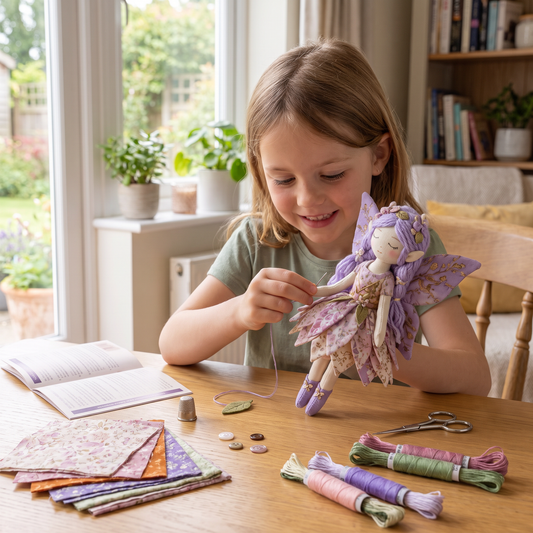 Fairy DIY Sewing Kit for Kids – Make Enchanting Fairy Dolls with Fabric, Accessories & Instructions
