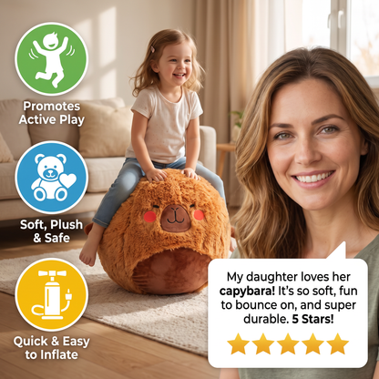Inflatable Plush Hopping Animal for Kids – Bouncy Fun Toy