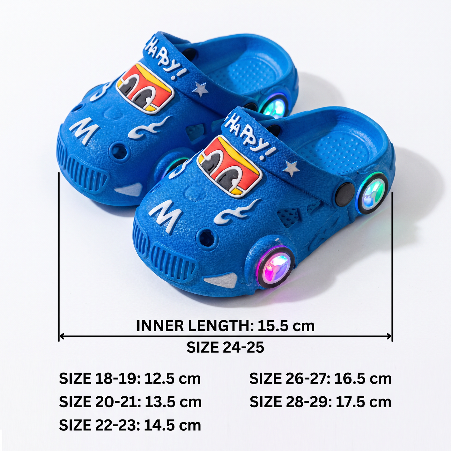 Light-Up Car Kids Slides – Non-Slip Bath Slippers