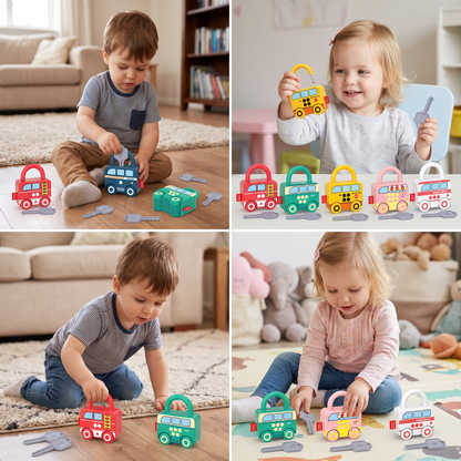 Montessori Key Lock - Patterns and Colours Toy
