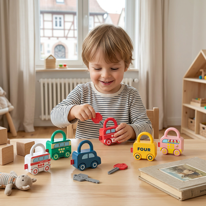 Montessori Key Lock - Patterns and Colours Toy