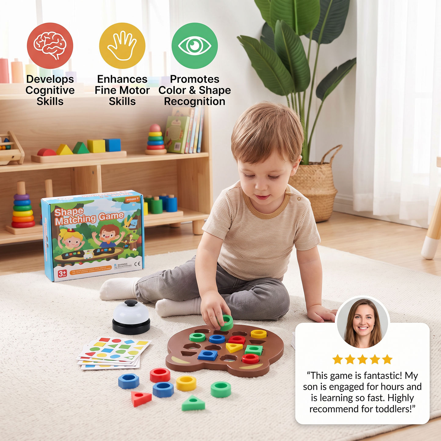 Color & Shape Matching Game for Kids – Interactive Learning Toy