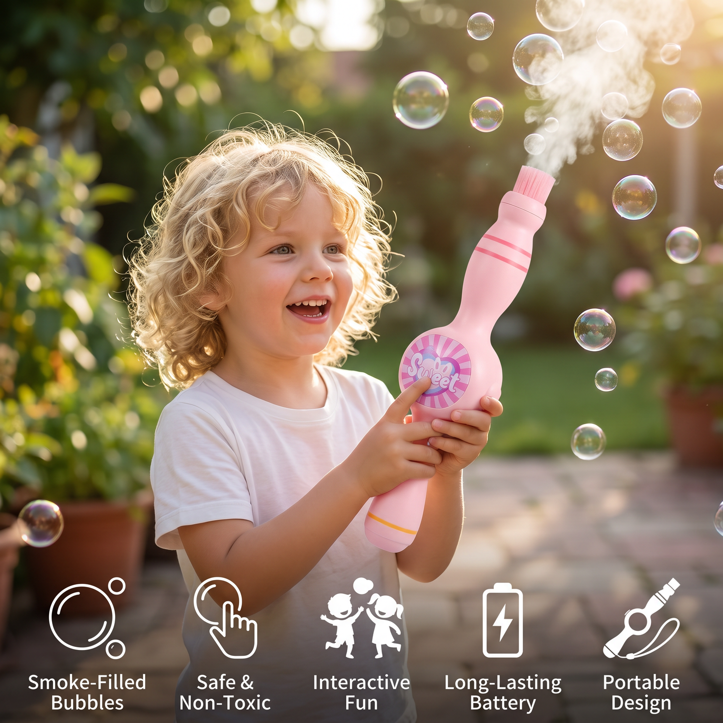 Smoke Bubble Machine Toy