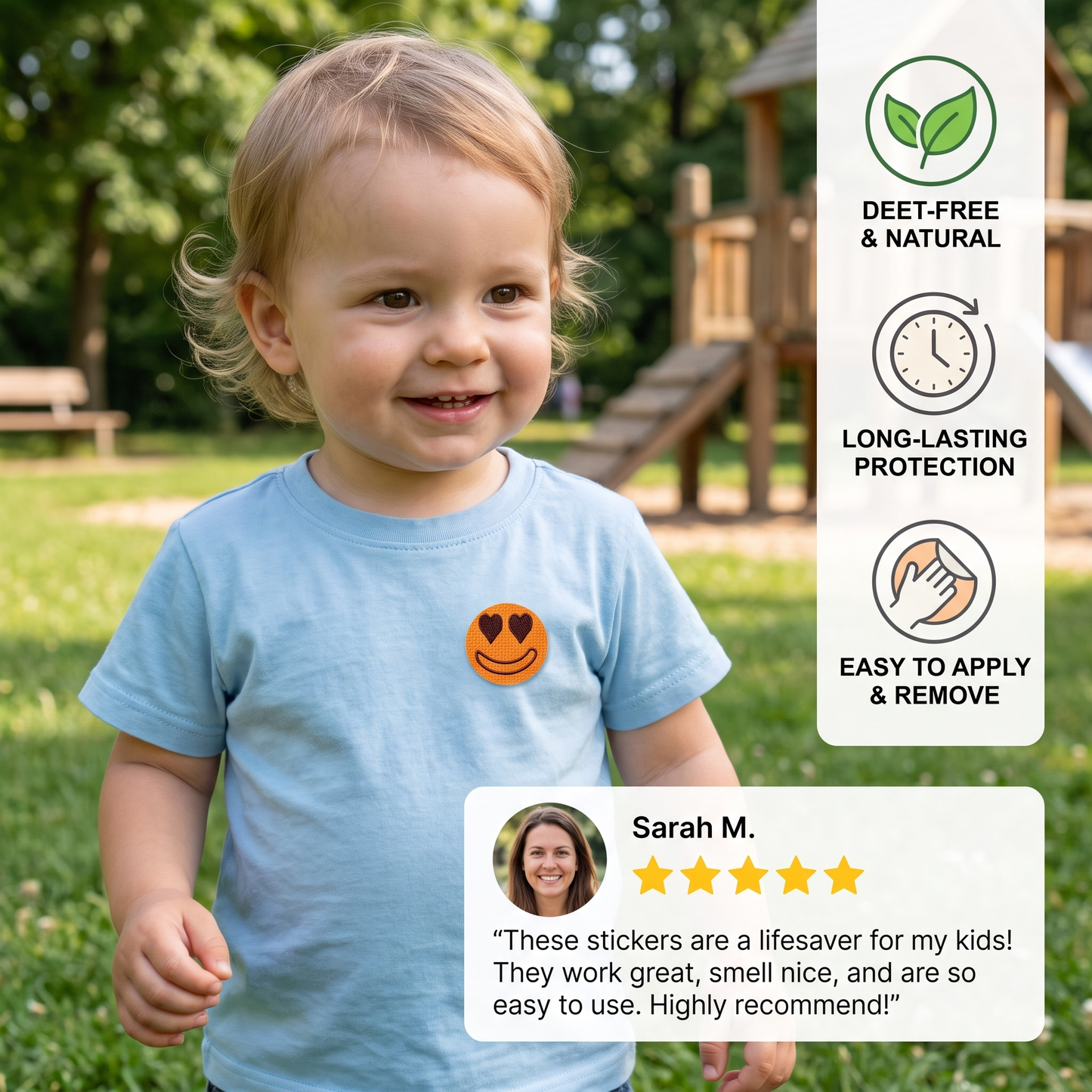 Natural mosquite repellent stickers for kids and babies (100pcs)