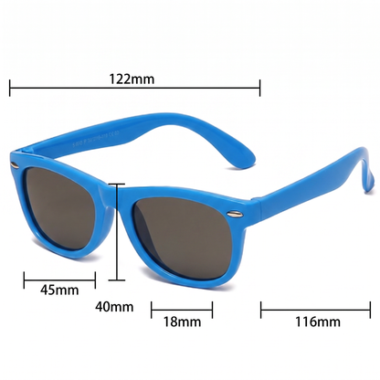 Kids flex sunglasses with flexible unbreakable frames