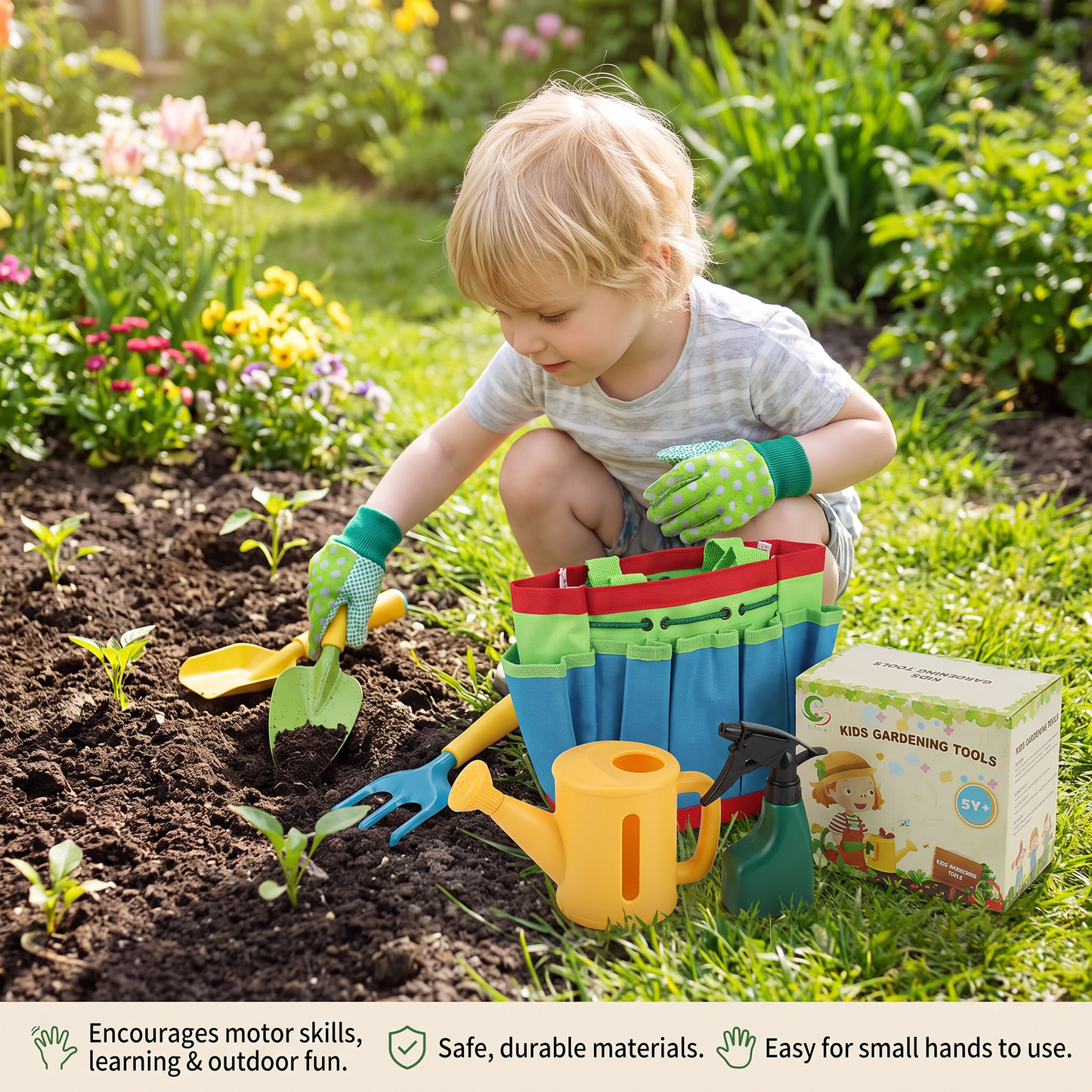 Safe Gardening Tool Set for Kids