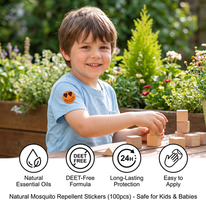 Natural mosquite repellent stickers for kids and babies (100pcs)