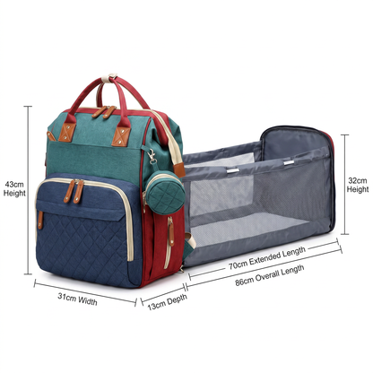 Multifunctional Baby Diaper Backpack with Sleeping Space