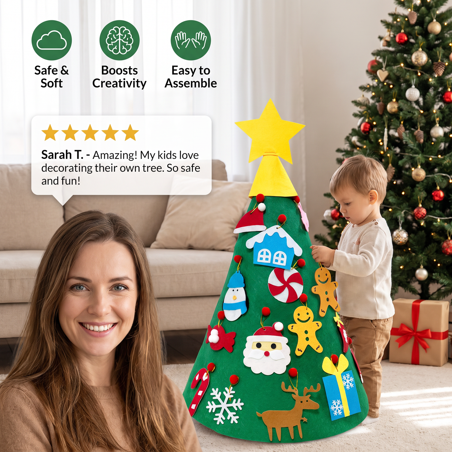 FeltTree - DIY Christmas Tree for Kids