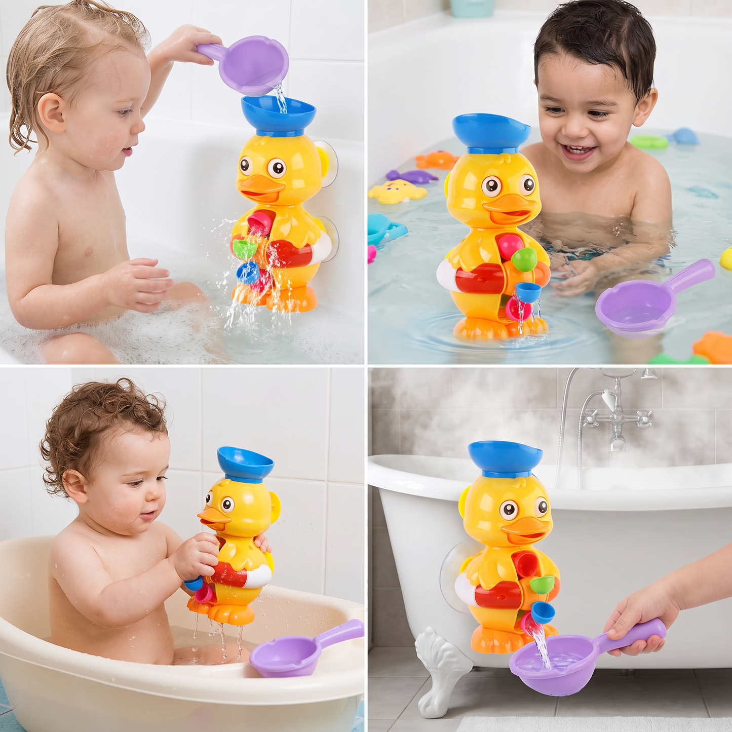 Water Wheel Bath Duck Toy