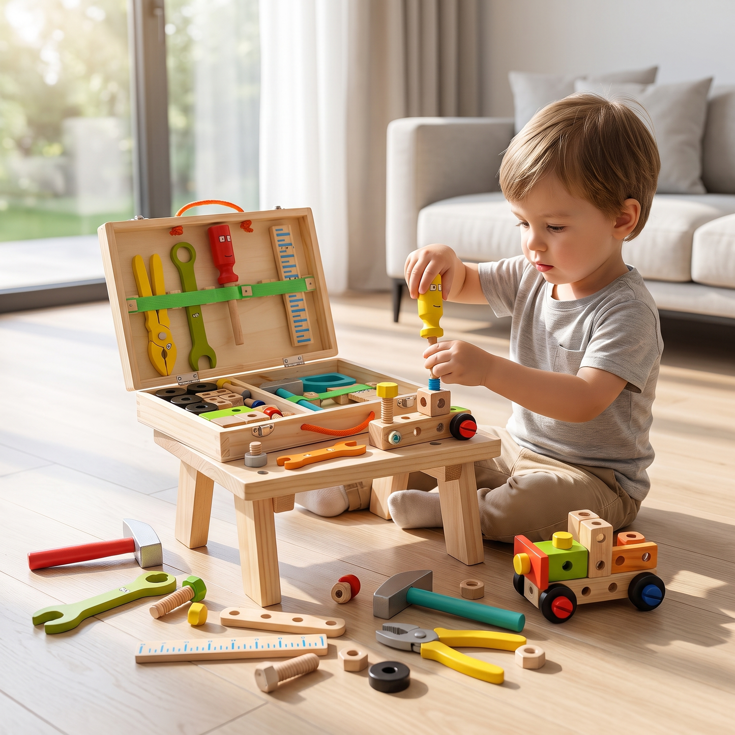 WoodyBox - Montessori Wooden Toolbox