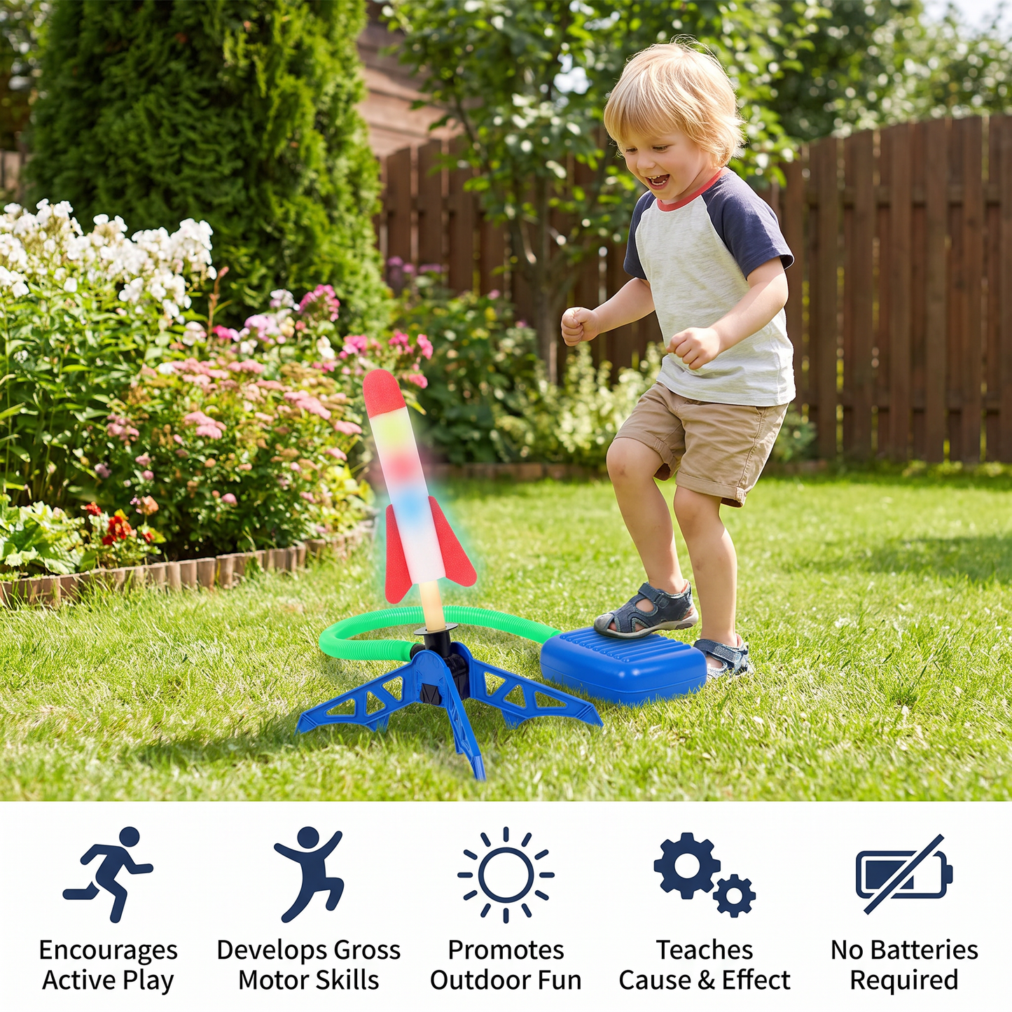 Children's foam rocket launcher