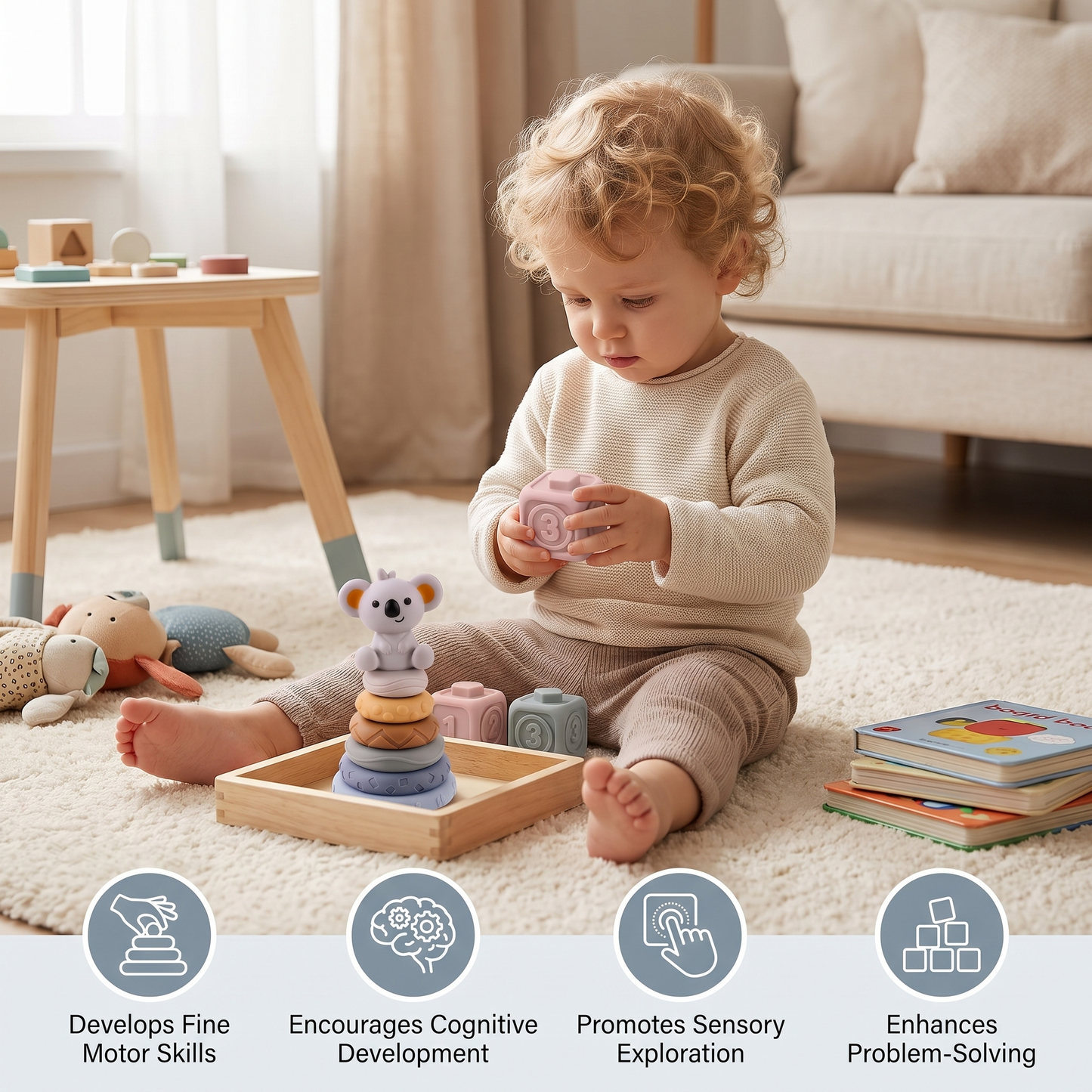 Baby Sensory Stacking Blocks