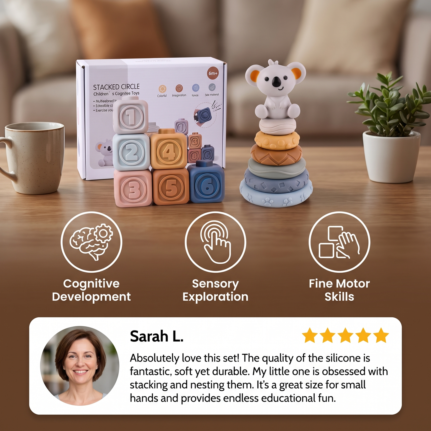 Baby Sensory Stacking Blocks