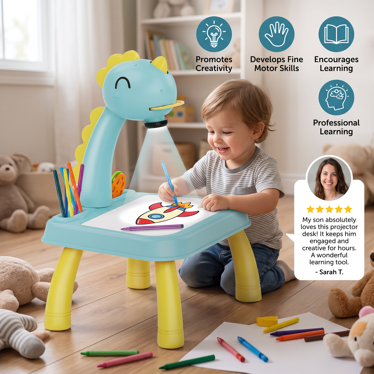 Creative Drawing Desk with Projector