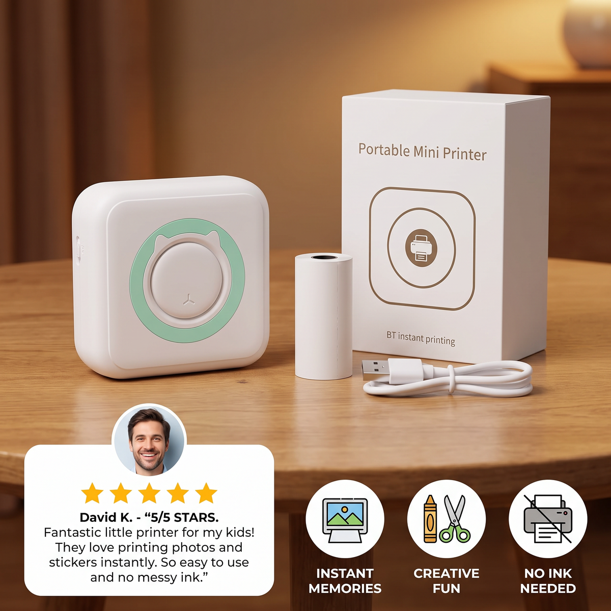 Kids Instant Photo Printer