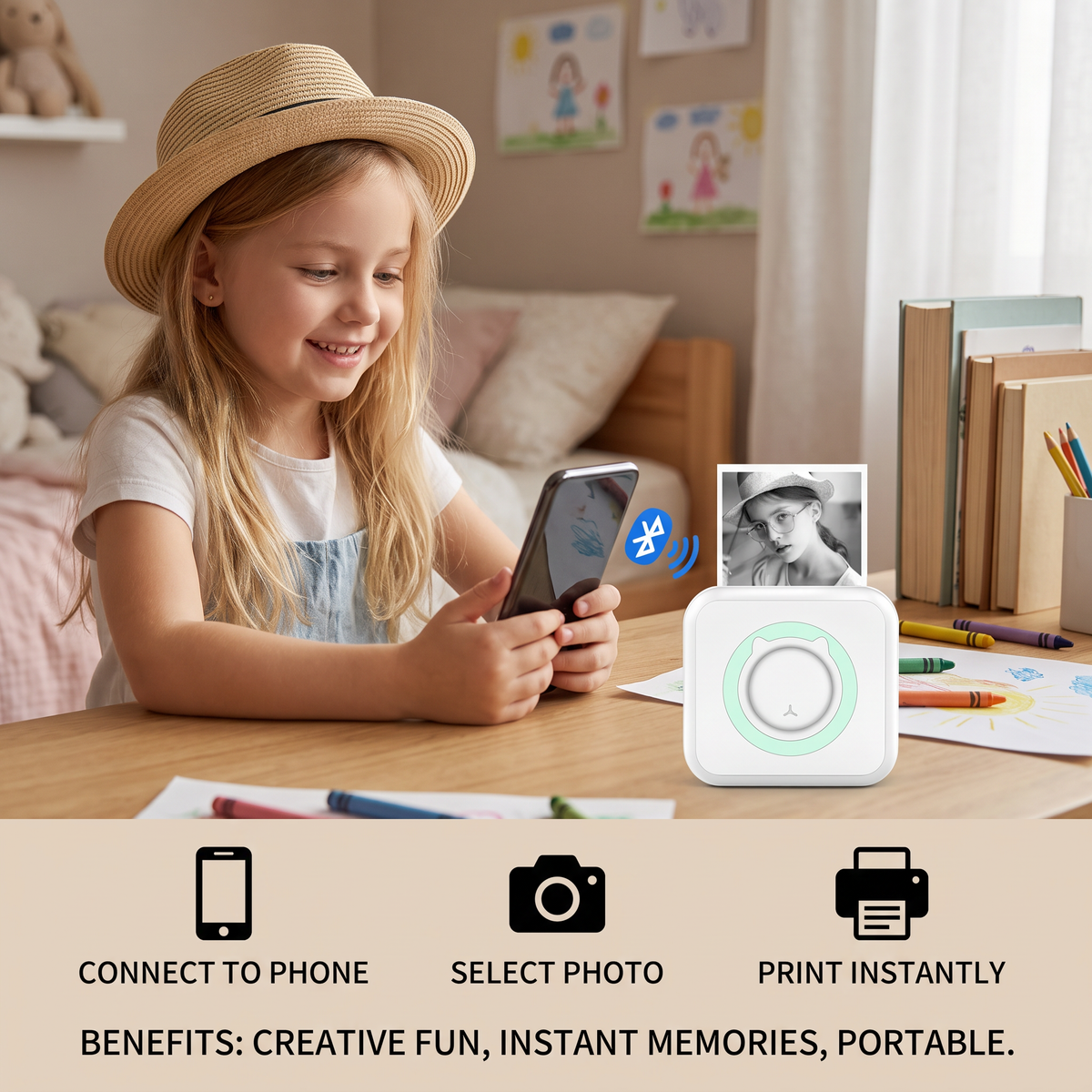 Kids Instant Photo Printer