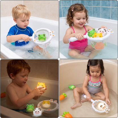 Self-Luminous Bath Toy with Landing Net