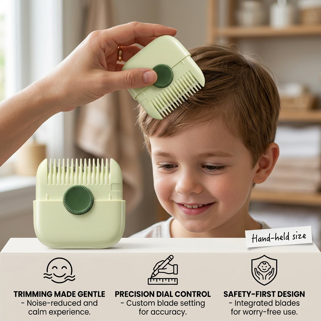 Child-friendly and gentle hair cutting comb