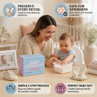 Baby Hand & Footprint Keepsake Kit – Memory Set for Newborns & Parents