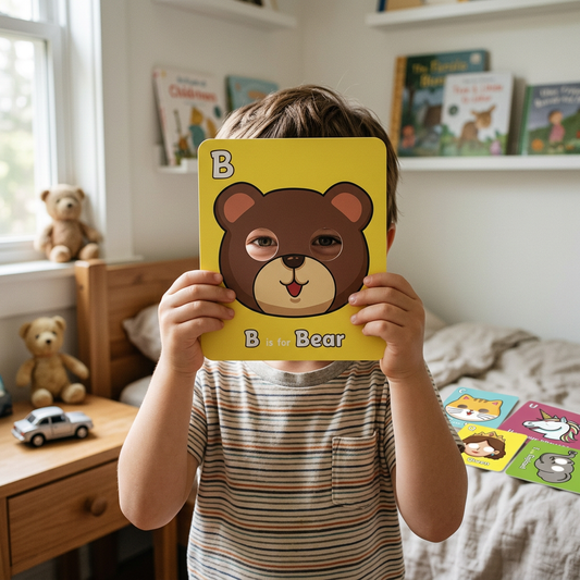 Alphabet flashcards with animal designs