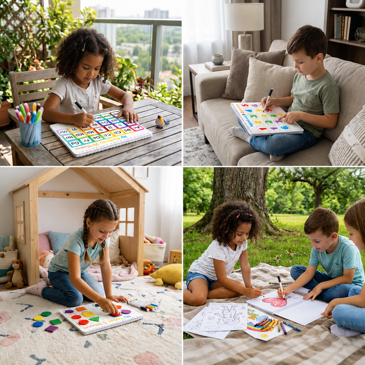 Montessori Busy Book – Reusable Preschool Learning Activity Book