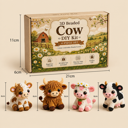 3D Beaded Animal Craft Kit – DIY Mini Bead Art Set for Beginners