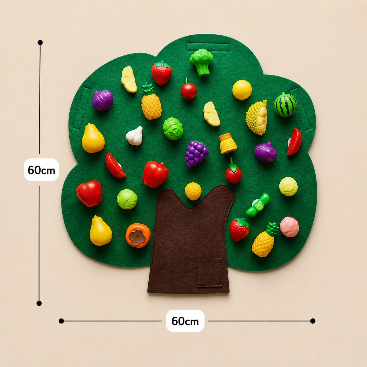 Felt Fruit Tree Activity Board – Montessori Learning Toy
