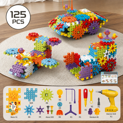 Montessori 3D Gear and Puzzle Blocks