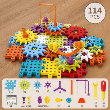 Montessori 3D Gear and Puzzle Blocks