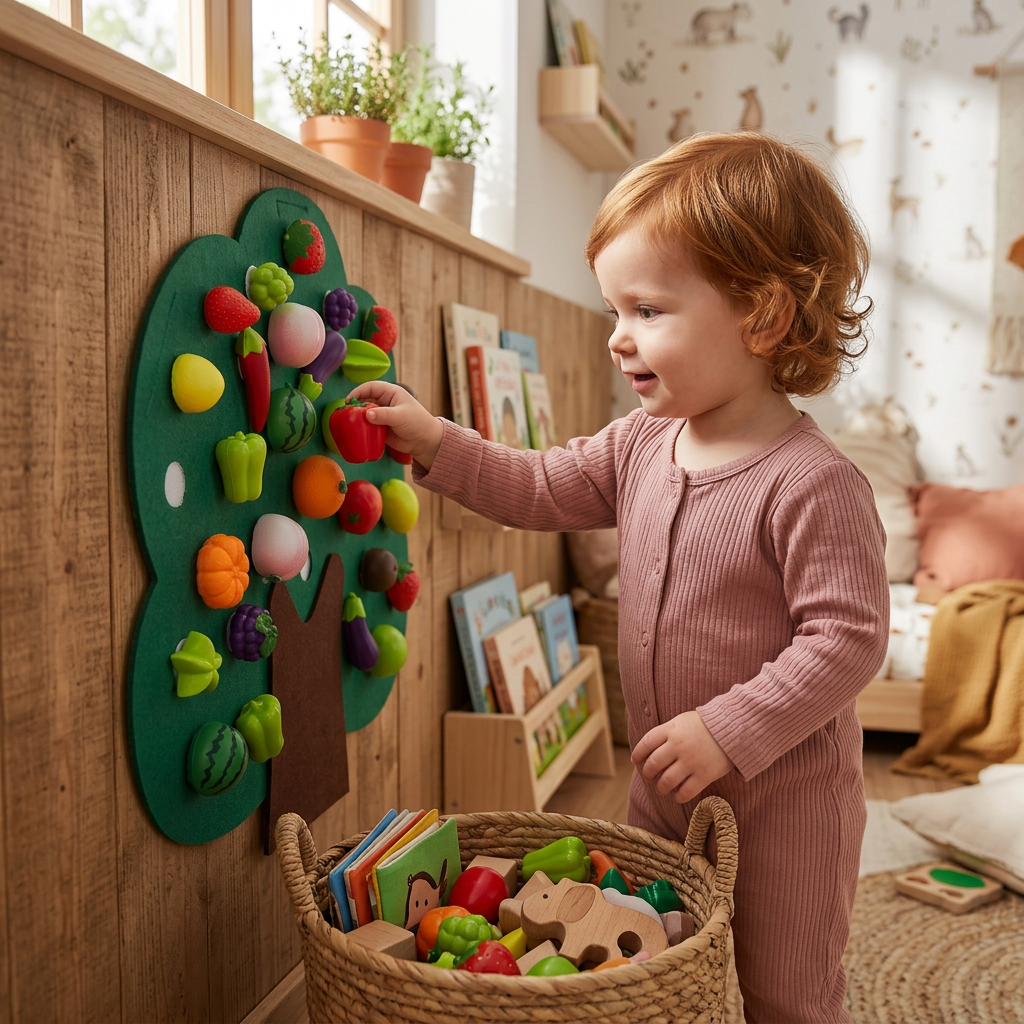 Felt Fruit Tree Activity Board – Montessori Learning Toy