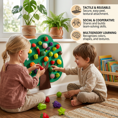 Felt Fruit Tree Activity Board – Montessori Learning Toy