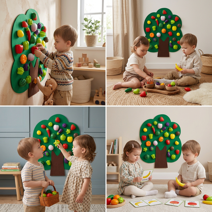 Felt Fruit Tree Activity Board – Montessori Learning Toy