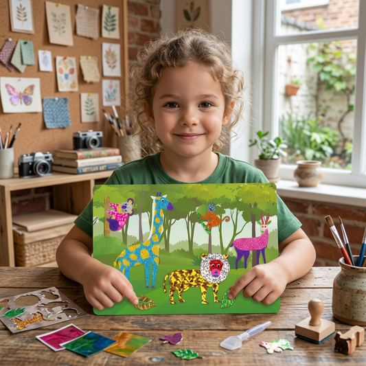 DIY Foil Art Kit – No-Mess Animal Crafts for Kids