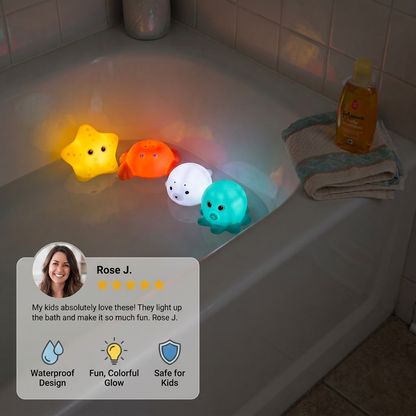 Glowing bath animals