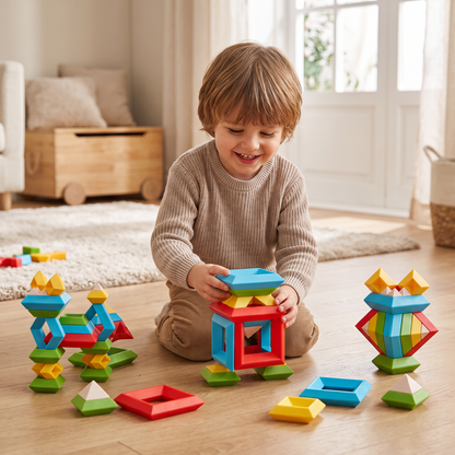 Child-Friendly Montessori Stacking Stones