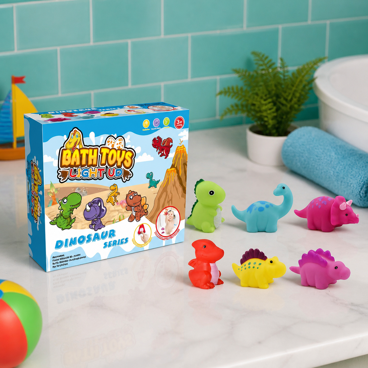 Ligth Up Dinosaur Bath Toy