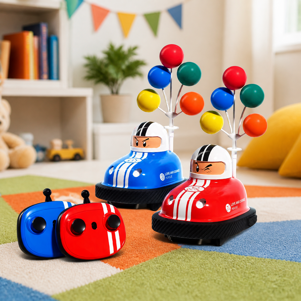 Bumper cars with skid function