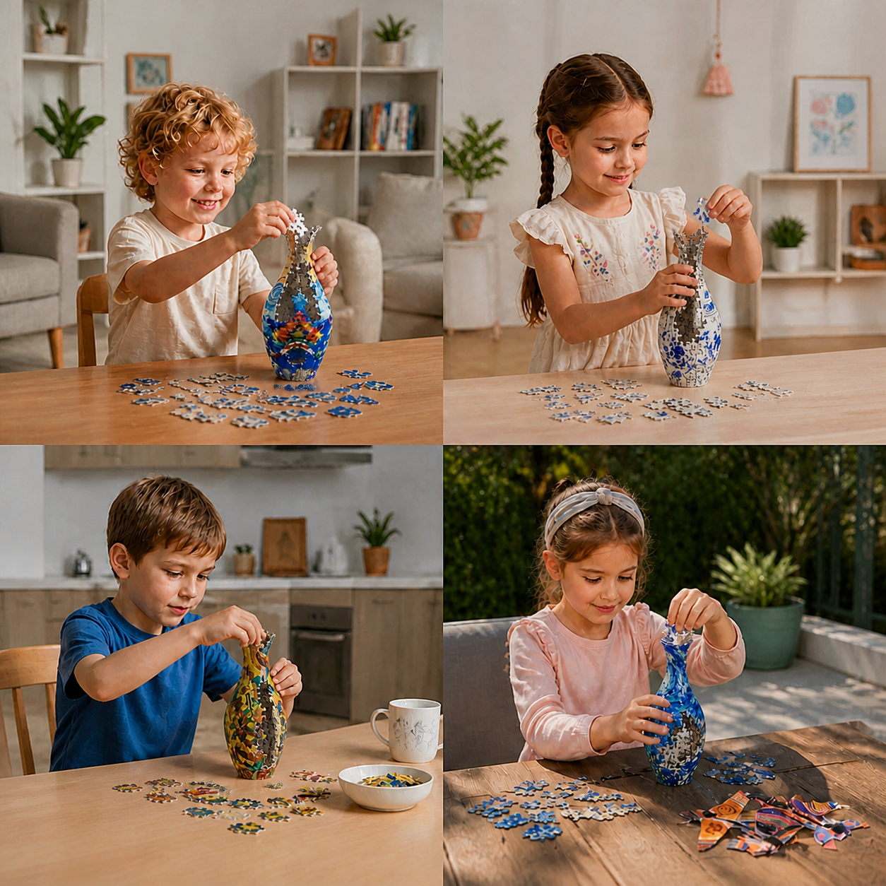 Elegant 3D puzzle vase - Suitable for real flowers