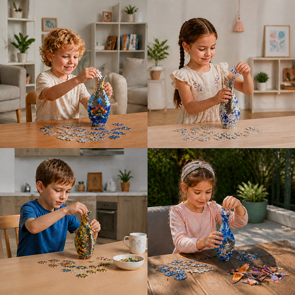 Elegant 3D puzzle vase - Suitable for real flowers