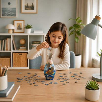 Elegant 3D puzzle vase - Suitable for real flowers