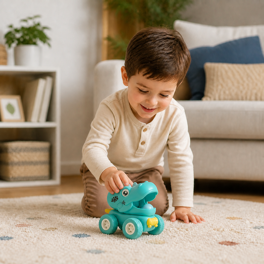 PUSH & DRIVE – DINO MONSTER TRUCKS