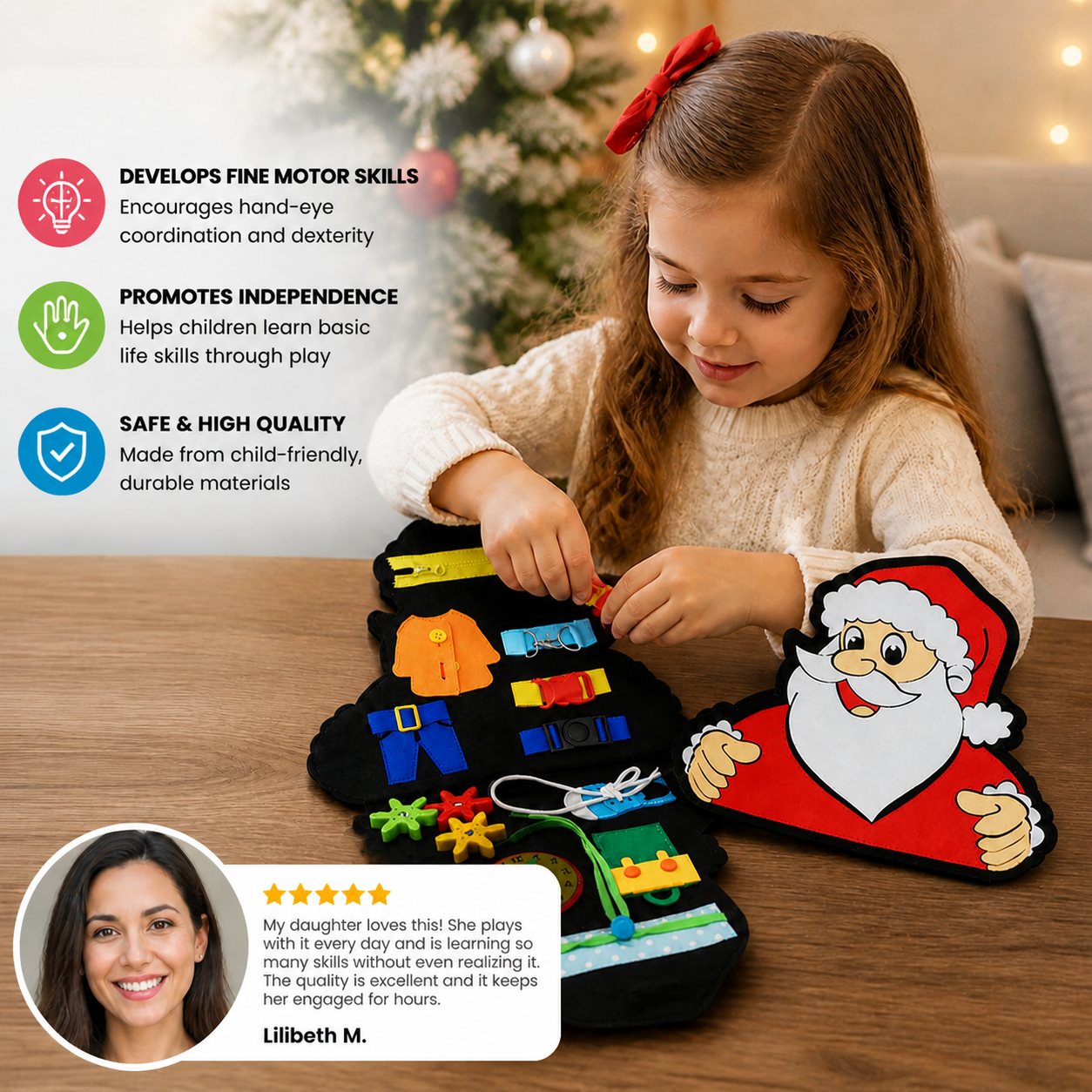 ChristmasBoard - Montessori Sensory Toy