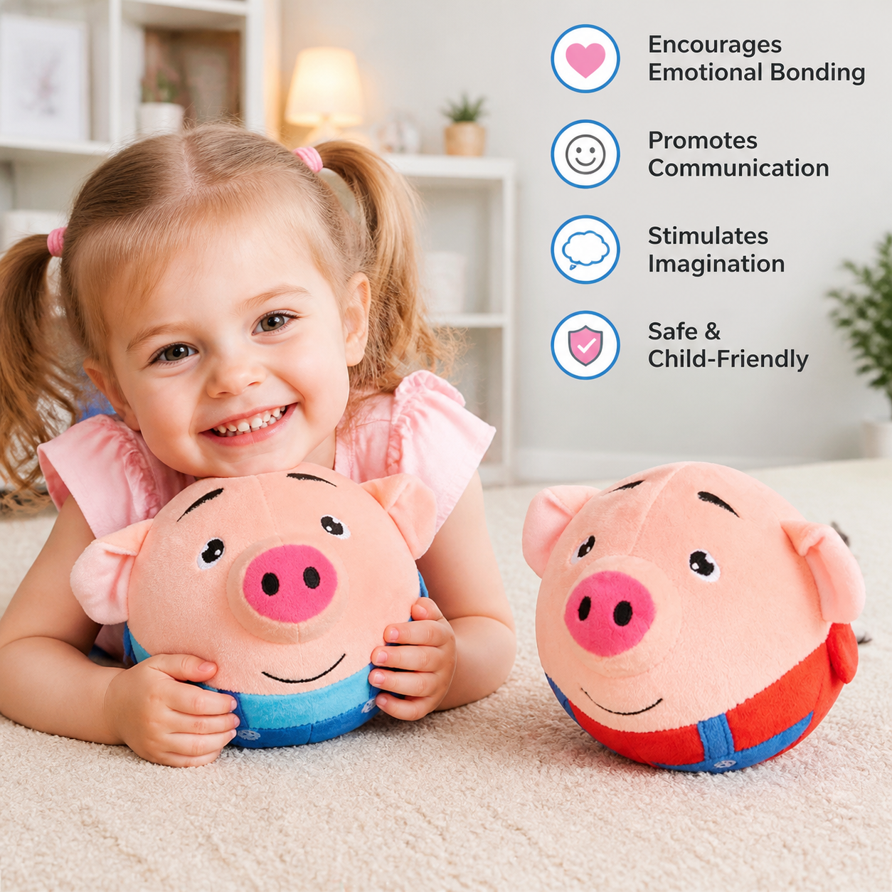 Bouncing Fun Piggy Ball | Perfect for Playtime – Interactive Toy Ball