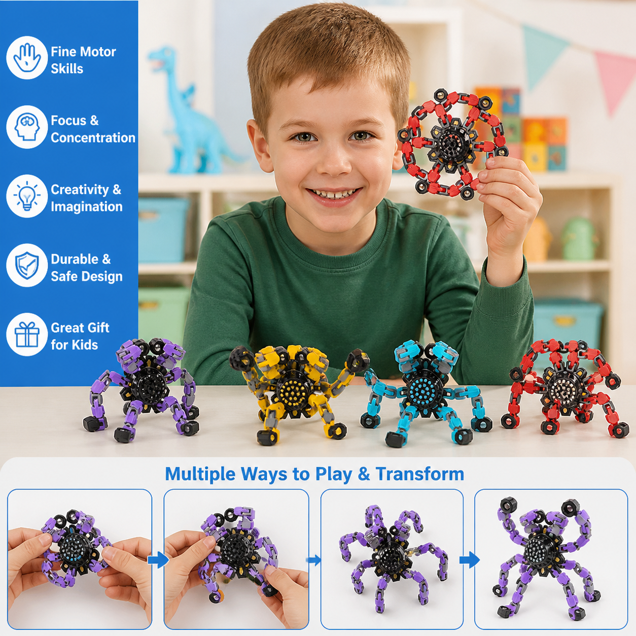 Transforming Toy Spinner | Endless Fun & Creativity - Fidget Toys