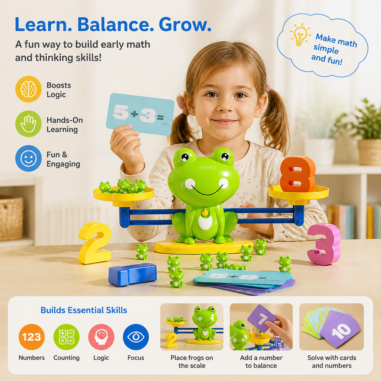 Mathematic Frog Balance Game