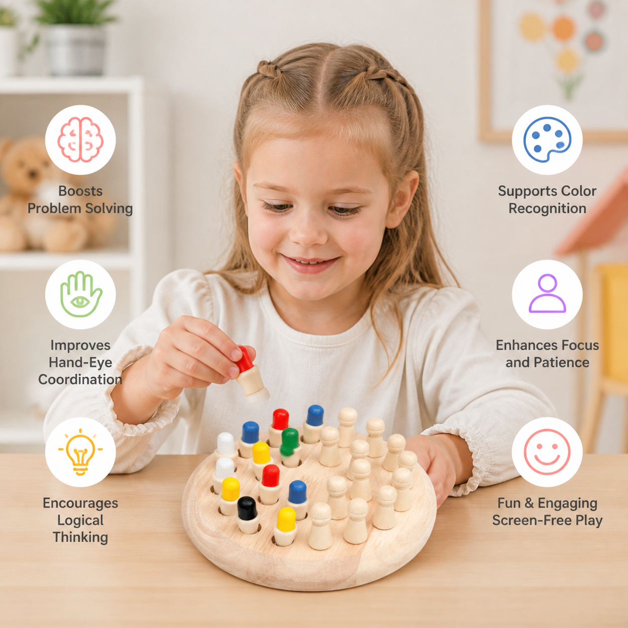 Educational Wooden Memory Chess Game