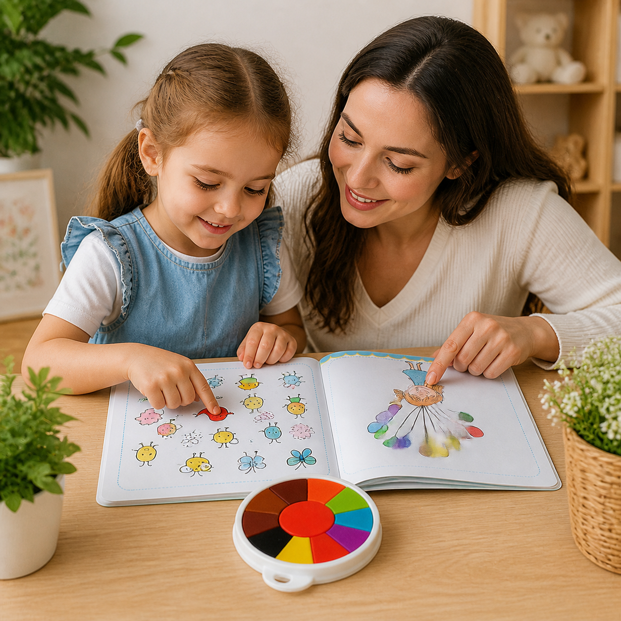 Finger paint drawing set for children