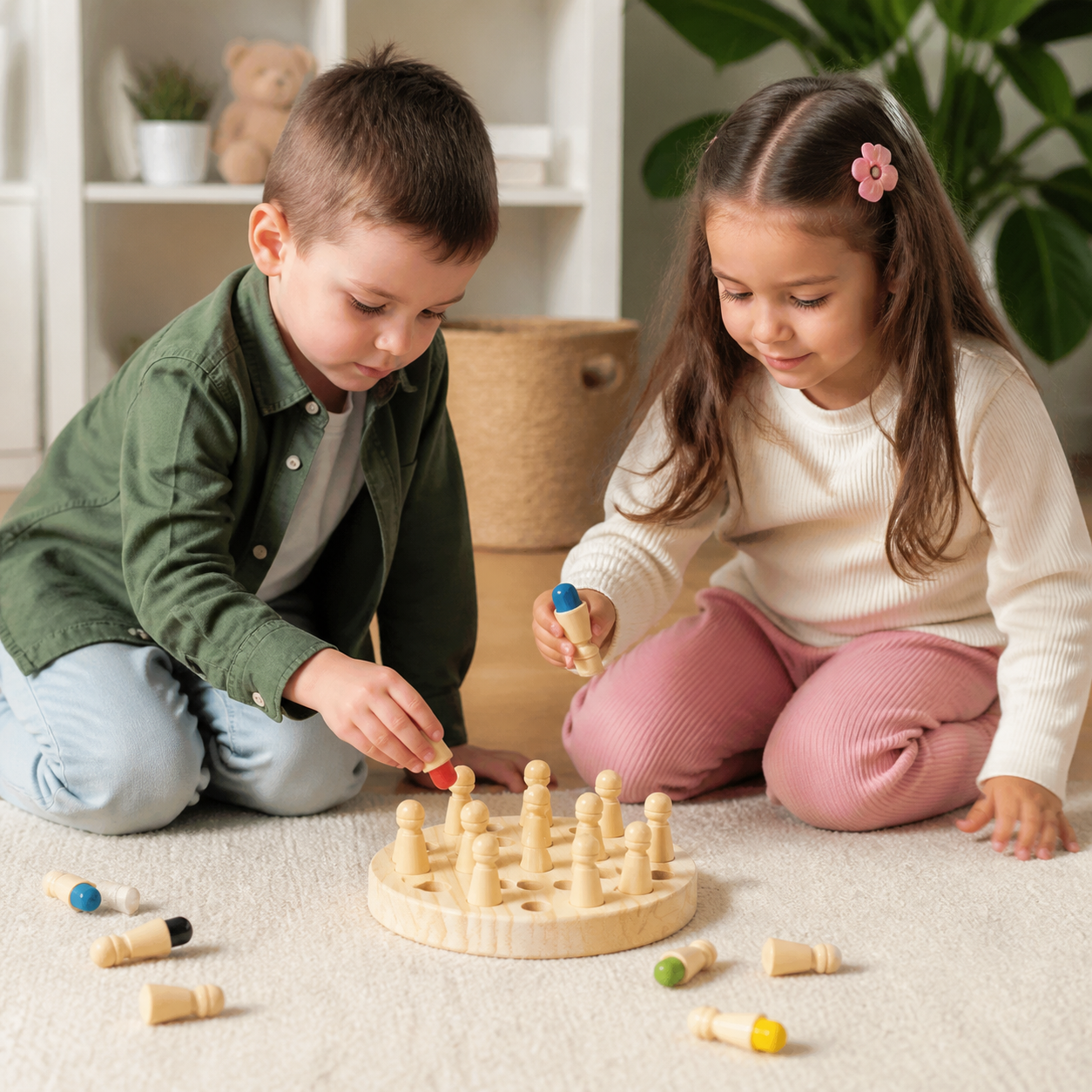 Educational Wooden Memory Chess Game